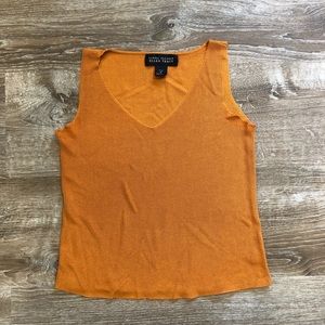 Orange Linda Allen Ellen Tracey knit tank top